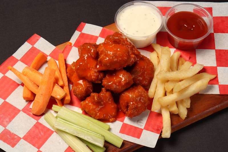 wings over Buffalo Classic bone-in wings golden and crispy